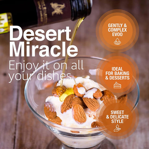 17 Oz DESERT MIRACLE Cold Pressed Polyphenol Rich Moroccan Olive Oil, Extra Virgin Olive Oil with High Polyphenols