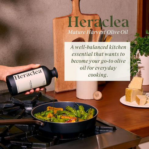 16.9oz Heraclea - Mature Harvest - Extra Virgin Olive Oil - Organic Olive Oil - Cold Pressed EVOO - Polyphenol Rich