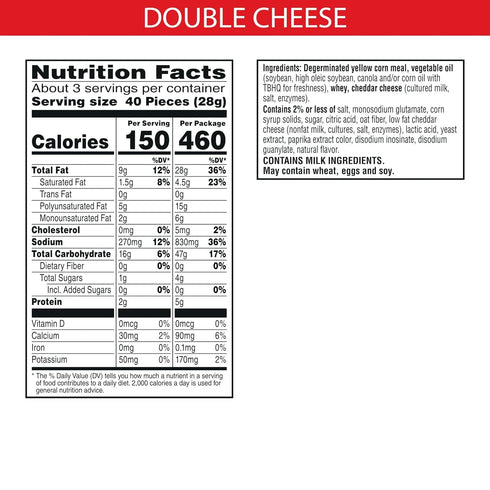 3oz 6ct Cheez-It Puff'd Double Cheese