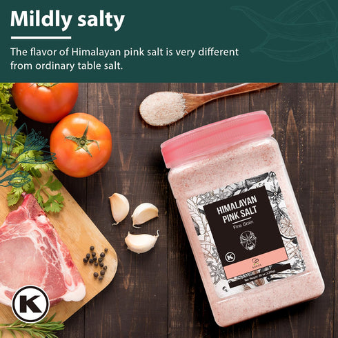 80oz (5 Soeos Himalayan Pink Salt, Fine Grain, Pound), Non-GMO Himalayan Salt, Kosher Salt, Pink Himalayan Sea Salt