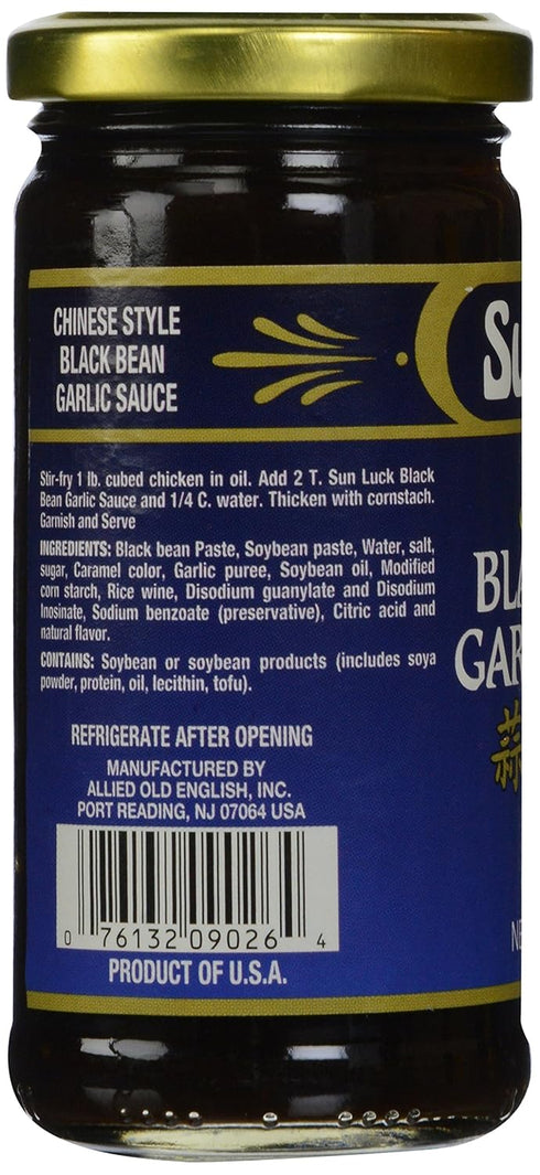 Sun Luck Black Bean Garlic Sauce, 8 oz