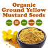 2 Food to Live Organic Ground Yellow Mustard Seeds, Pounds All-Natural, Vegan Spice for Flavorful Cooking