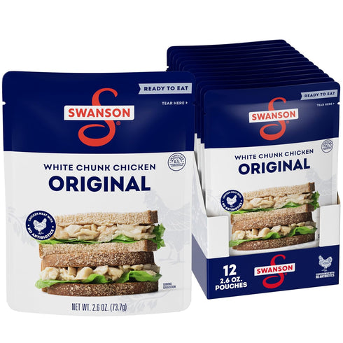 Swanson Original White Chunk Fully Cooked Chicken, Ready to Eat, Simple On-the-Go