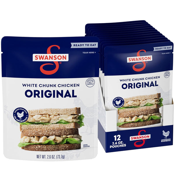 Swanson Original White Chunk Fully Cooked Chicken, Ready to Eat, Simple On-the-Go