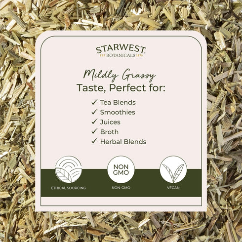 1 lb Starwest Botanicals Oatstraw Loose Leaf Organic - Dried Herb for Tea & Cooking, Cut & Sifted, Certified Kosher