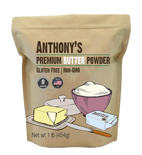 Anthony's Premium Butter Powder, 1 lb, Gluten Free, Non GMO, Made in