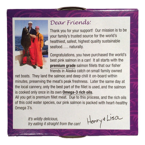 HENRY & LISAS 6-Ounce (Pack 4) Henry & Lisa's Natural Seafood Wild Alaskan Pink Salmon, Cans