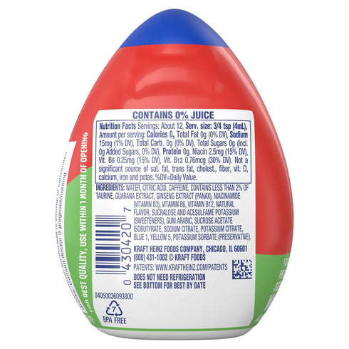 1.62 OZ, 6-Pack Mio Energy Liquid Water Enhancer, Green Thunder