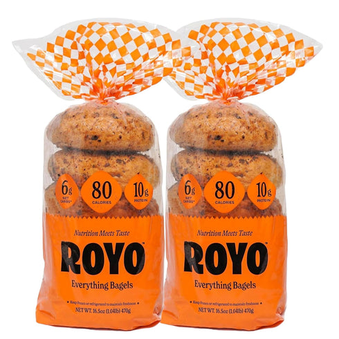 ROYO BREAD CO. NON-Assorted 2-Pack Low Carb Artisan Bread and Bagels, 30-80