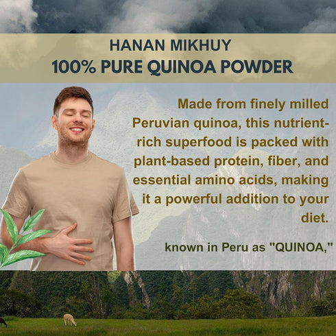 HANAN MIKHUY 100g 100% (3.53oz) Quinua - Natural Quinoa Powder for Energy & Digestion, Vegan, Non-GMO, Gluten-Free