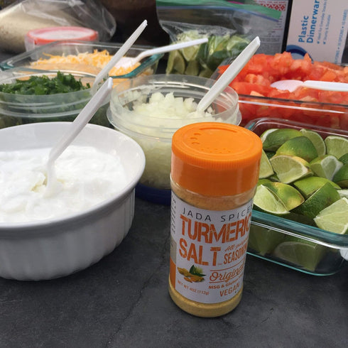 JADA Spices Turmeric Salt Spice and Seasoning - Vegan, Keto & Paleo Friendly, Perfect for Cooking and BBQ