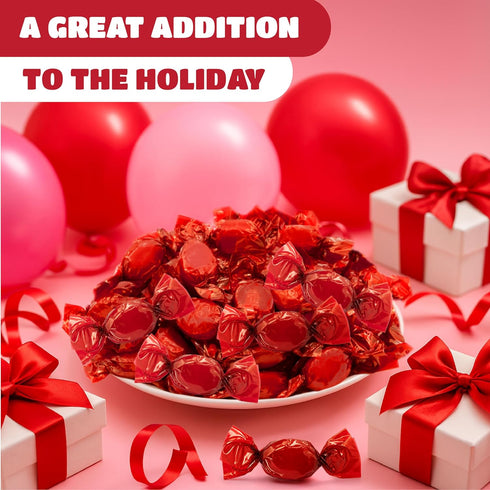 2 Cinnamon Candy - Pound Bulk Bag - Cinnamon Discs Hard Candy Individually Wrapped - Red Candies for Office Bowl