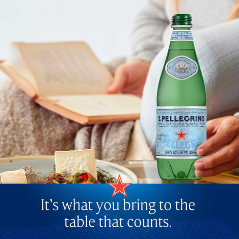 33.8 oz. (Pack 12) S.Pellegrino Sparkling Natural Mineral Water, fl Plastic Bottles