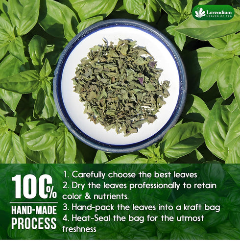 8oz 100% Lavendium, Premium Dried Basil Pure, Non-GMO, Gluten-Free, Vegan Aromatic Culinary Herb for Cooking, Garnish