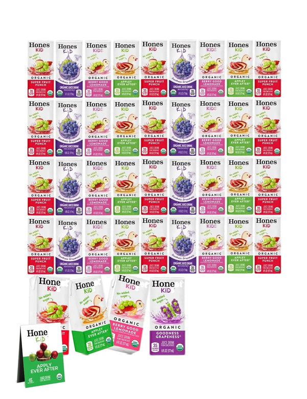 Generic Honest Premium Organic Juice Drink Variety Pack, 6 Fl Oz Boxes, (40