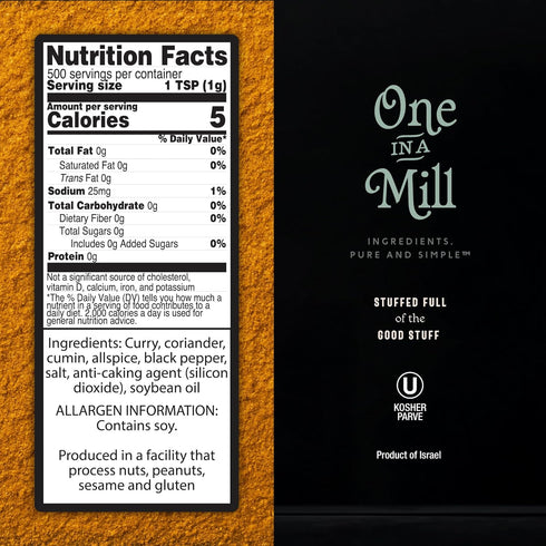 ONE IN A MILL 17.63-ounce Premium Shawarma Seasoning Blend | Authentic Middle Eastern Spice Mix | Hand-Selected Spices