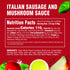 Rao's Homemade Sausage and Mushroom Sauce, 24 oz, All Purpose Tomato Sauce, Keto Friendly, Premium Quality from Italy