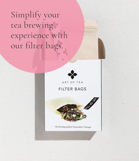 50 Art of Tea | Organic English Breakfast Tea | Pyramid Tea Bag Sachet Bulk Box