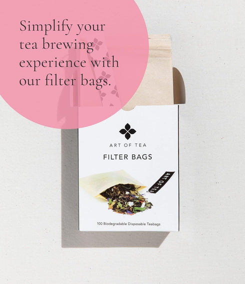 12 Count Art of Tea | Organic English Breakfast | Pyramid Tea Bag Sachets Sampler