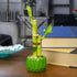 Live Lucky Bamboo 2 Stalk Love Arrangement in Round Green Ceramic Planter