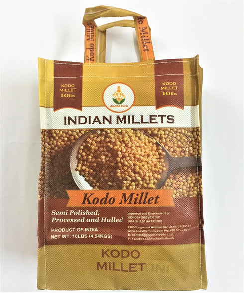 Shastha Kodo Millet (Varagu) - 10 Lbs (Pack of 1) - Processed,