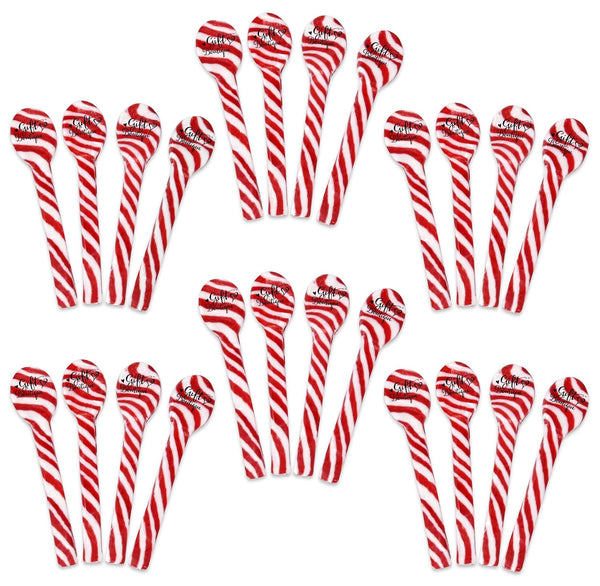 Gift Boutique Christmas Peppermint Candy Cane Spoons 24 Pack Edible Mint Candies