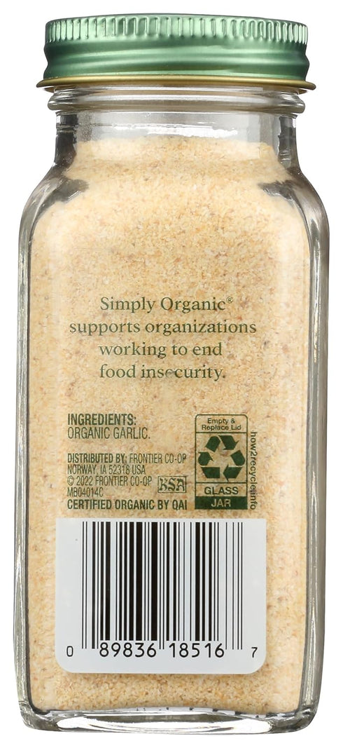 Simply Organic Garlic Powder Certified Organic, 3.64-Ounce Container