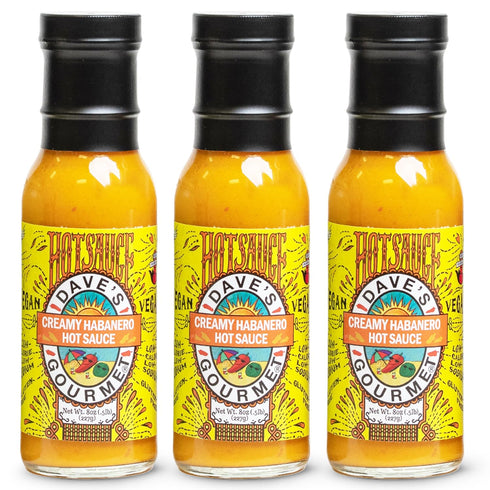 Dave's Gourmet Creamy Habanero Hot Sauce - Moderately Spicy Creamy Texture -