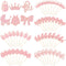 48 Pieces Baby Shower Cupcake Toppers for Girls, Glitter Pink Baby Girl Food Picks