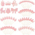 48 Pieces Baby Shower Cupcake Toppers for Girls, Glitter Pink Baby Girl Food Picks