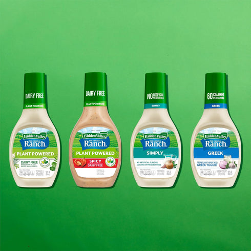 12 (Package Hidden Valley The Original Ranch Plant Powered Dairy Free Ranch Salad Dressing and Topping, Fluid Ounces