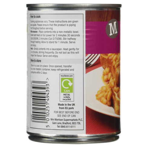 Morrisons 405g Baked Beans & Sausages in Tomato Sauce