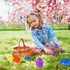 Biubumtu 24Pcs 3.15'' Plastic Bright Easter Eggs Assortment, Fillable Easter Eggs Empty Bulk, Perfect for Easter Egg