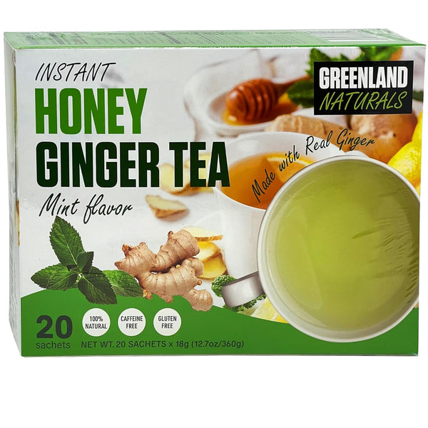 Generic Ginger Tea Mint Honey Flavor 20 Instant Sachets - Natural Smooth Cool
