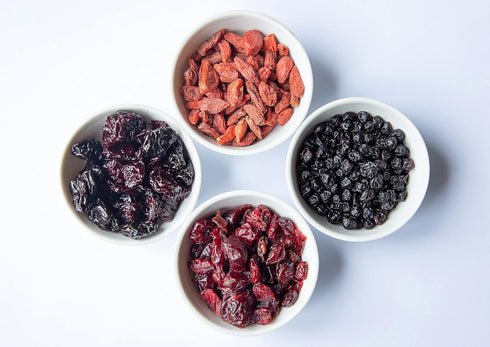 Yummy 2.5 Food to Live Organic Berries Mix, Pounds, Non-GMO Dried Cranberries, Blueberries, Cherries, Goji Berries