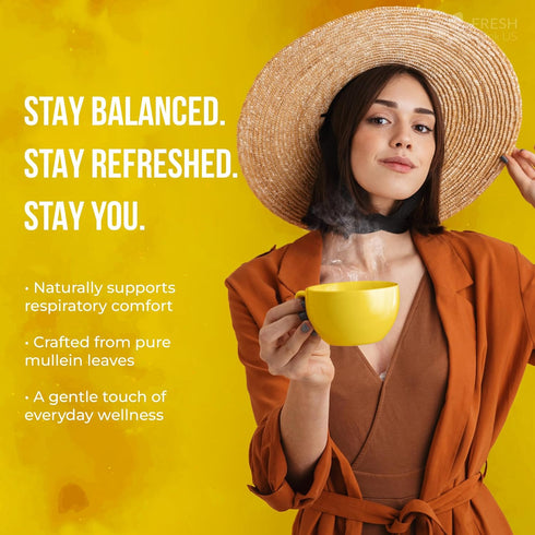 120 100% FreshDrinkUS, Premium Mullein Leaf Tea Bags For Lung, Natural & Pure from Mullein Leaves. Loose Leaf Mullein