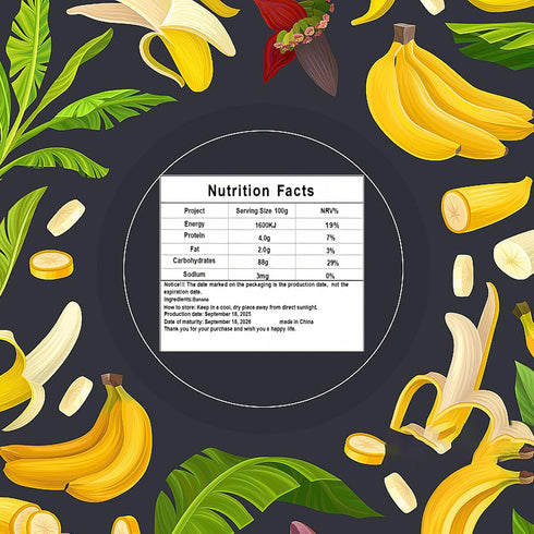 LLWDYNBJS 200g/7.05oz (1 Freeze Dried Banana Slices, Pure Fruit Snacks, Sealable Storage Can, Bulk Snacks, Can)