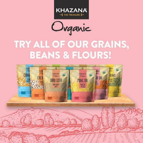 2lb Khazana Organic Masoor Dal - Red Lentils | Non-GMO, Gluten Free & Kosher | Authentic Lentils From India