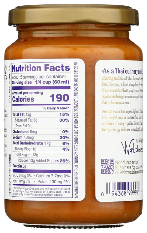 9.8 WATCHAREE Thai Peanut Sauce, FZ