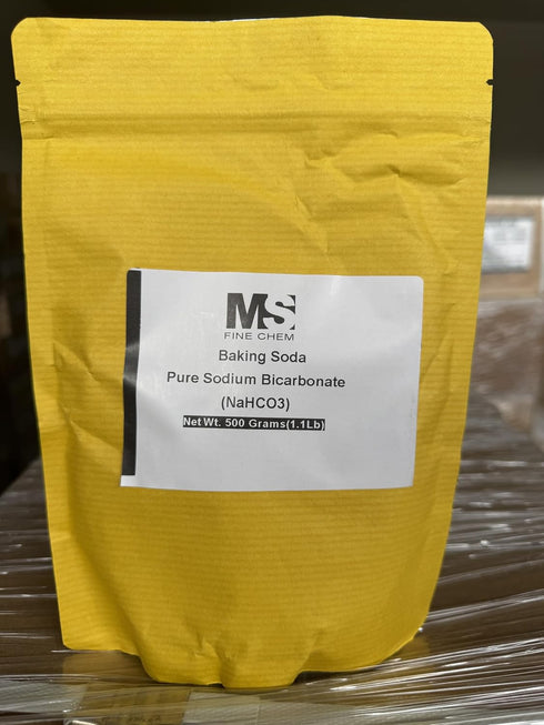 MS Finechem 500gm (1.1 lb) (NaHCO3), Original Ingredients Baking Soda Sodium Bicarbonate Always Pure, No Fillers