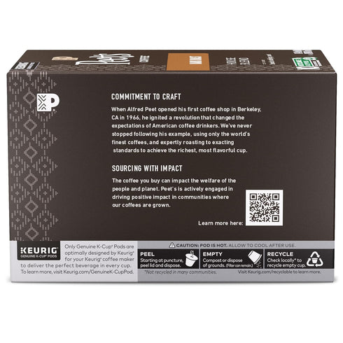 100% 60 Count (6 10 Peet's Coffee, Dark Roast Keurig K-Cup Pods, Arabica Coffee - House Blend Boxes of K-Cup Pods)