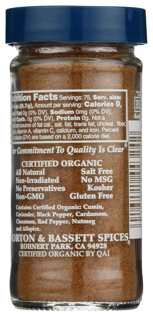 Bassett 1.9 (Pack 3) Morton & Garam Masala Spice, Salt Free, Ounces