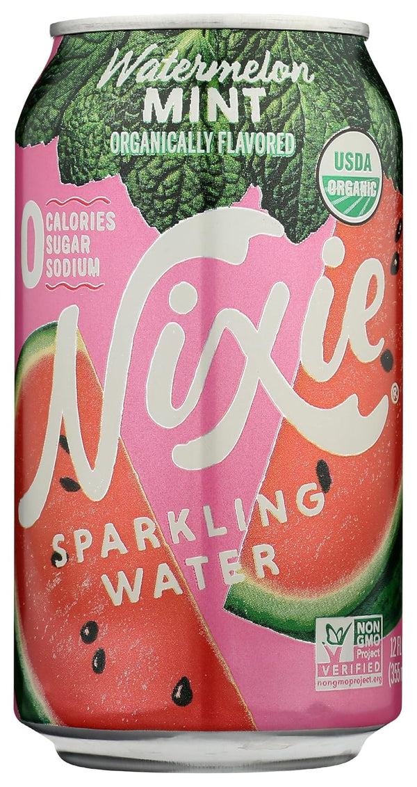 Nixie Organic Watermelon Mint Sparkling Water, 12 FZ
