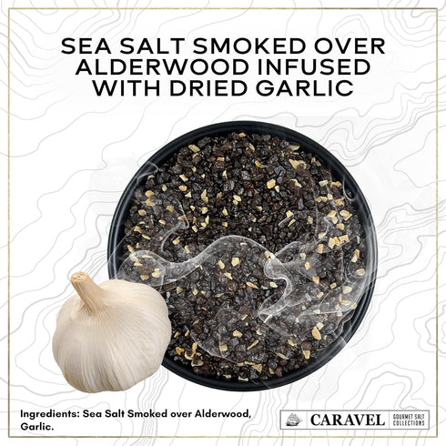 4 oz Pinch Smoked Garlic Salt Infused with Dried Garlic Alderwood Smoked Salt with Smoky Flavor for Rubs and Marinades