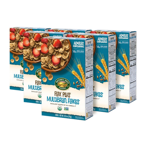 13.25 (Pack 6), 16g Omega-3 Nature's Path Organic Flax Plus Multibran Flakes Cereal, Ounce of Non-GMO, Whole Grains