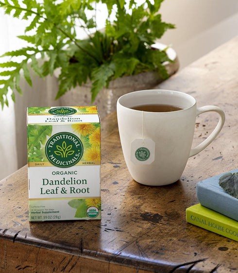 Traditional Medicinals Organic Dandelion Leaf & Root Herbal Tea, Supports Kidney Function & Healthy Digestion, Pack of 2