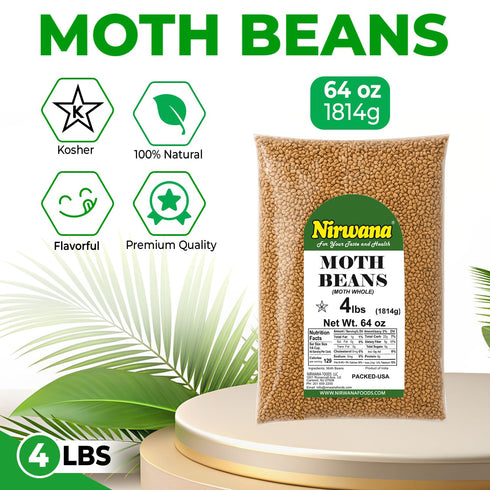 64 oz Moth Beans Premium Dry Vigna Aconitifolia for Curries, Soups & Everyday Cooking