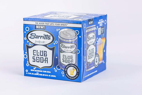 7.5 oz 24 Pack, 0 0 Barritt's Mixers - Club Soda, Non-Alcoholic Soda Cocktail Mixer, fl Cans, Mini, Calories, Sugar