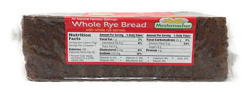 Pack 17.6 oz (3-Pack) Mestemacher Natural High Fiber Bread Variety Fitness, Rye & Sunflower Seed Whole Grain, Vegan