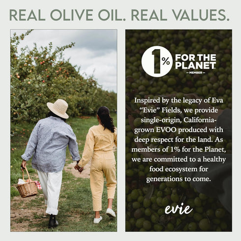 100% 12.7 oz) Evie Organic Extra Virgin Olive Oil Bold - California Grown, Cold Pressed EVOO | Pure High Polyphenol